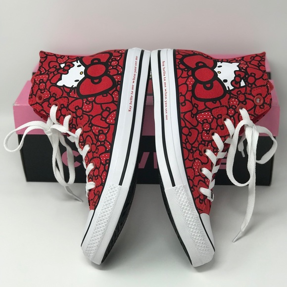 Converse & Hello Kitty Ctas HI Fiery Red W AUTHENT - Picture 7 of 8
